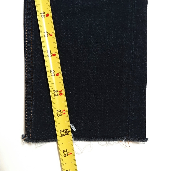 SOLD! H&M Skinny High Rib Mama Full Panel Raw Hem Dark Wash Denim Jeans 14 - Picture 14 of 16